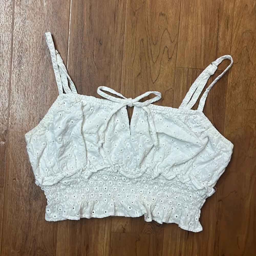 Wild Fable Size Small White Cropped Tank Top